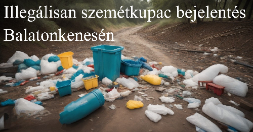 Illegálisan szemétkupac bejelentés Balatonkenesén