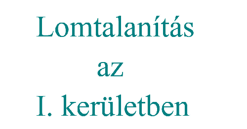 Lomtalanítás az I. kerületben