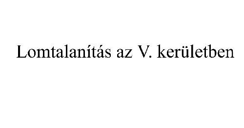 Lomtalanítás az V. kerületben